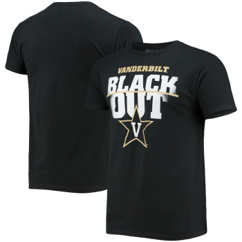 Men's - Vanderbilt Commodores Original Retro Brand Black Out Game Black College Football T-Shirt